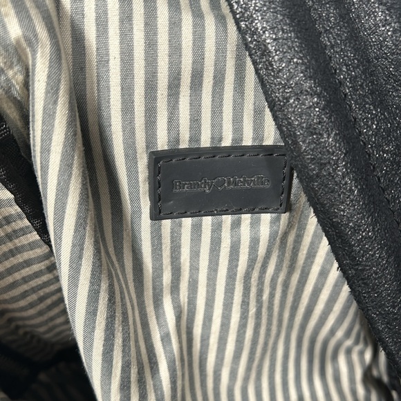 Brandy Melville Black Leather Small Backpack- gently used - Picture 10 of 11